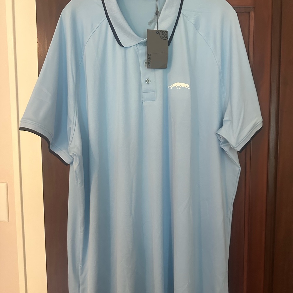 G/FORE Blue Polo Shirt Classic Design Moisture-Wicking